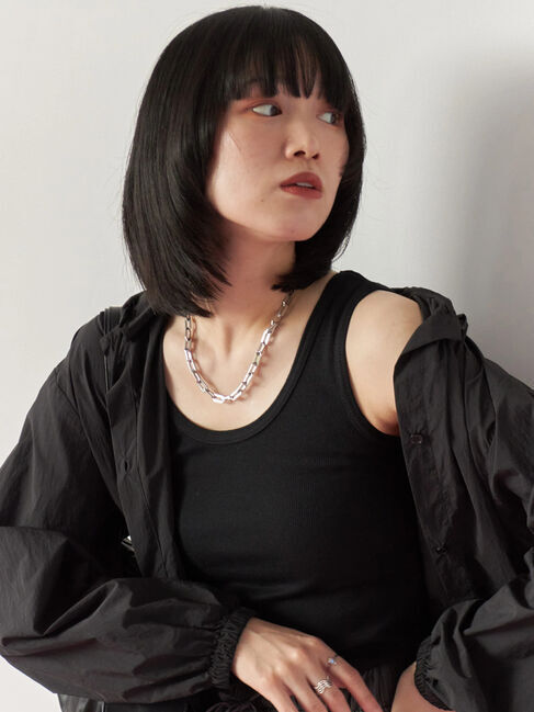 Samansa Mos2 blue「チェーンネックレス」|その他|