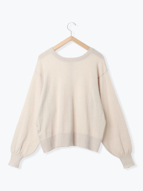 Samansa Mos2 blue「マルチスタイル前後2wayクルーネックカーディガン」|カーディガン|