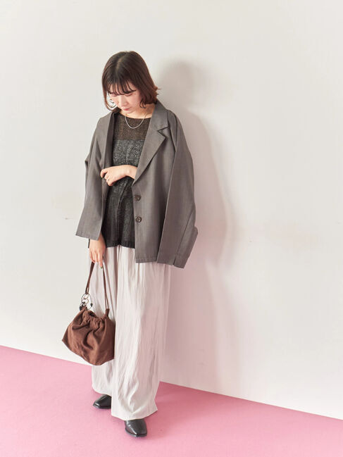 Samansa Mos2 blue「テーラードシャツジャケット」|シャツ・ブラウス|