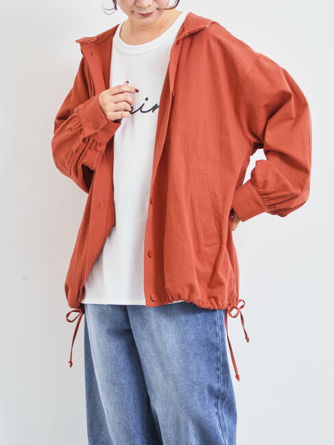 SM2「フードシャツジャケット」|ブルゾン・スタジャン|レッド