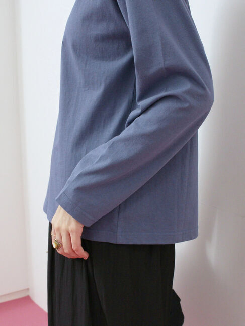 Samansa Mos2 blue「アソートプリントロンT」|Tシャツ・カットソー|