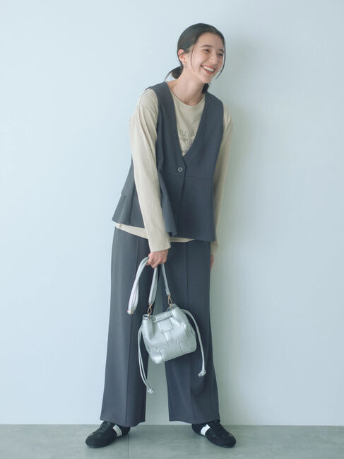 Samansa Mos2 blue「ストレートパンツ(セットアップ可)」|その他|