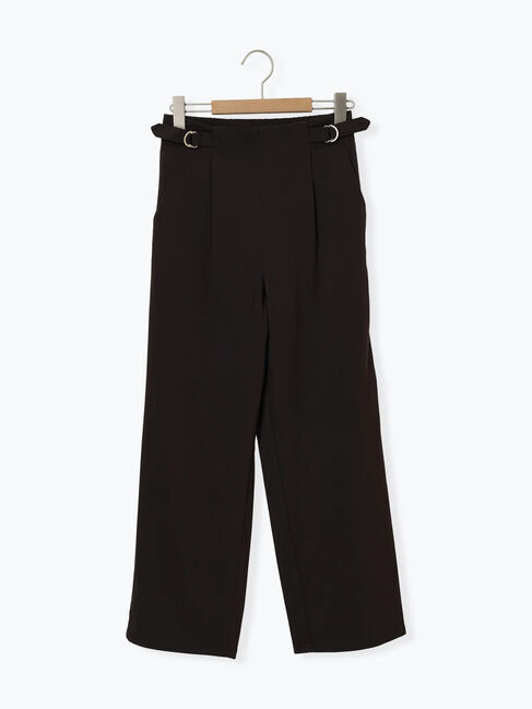 Samansa Mos2 blue「【イージーケア】サイドタブストレートパンツ」|その他|