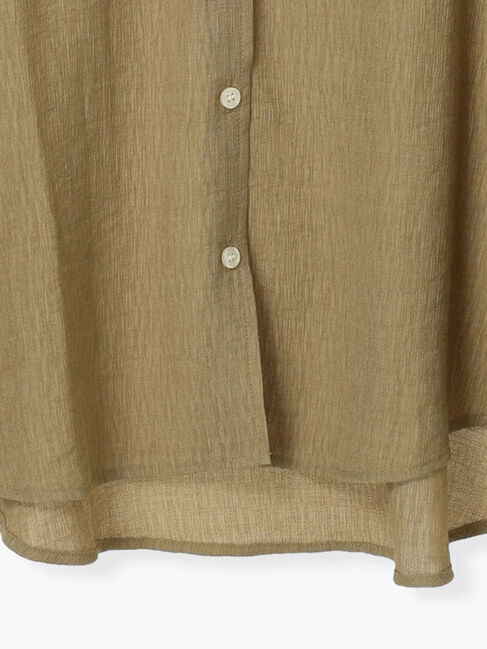 Samansa Mos2 blue「ラッフルカラーブラウス」|シャツ・ブラウス|