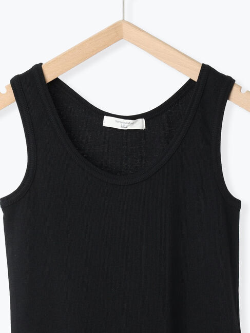 Samansa Mos2 blue「◎リブタンク」|Tシャツ・カットソー|