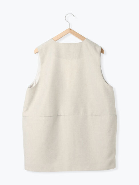 Samansa Mos2 blue「◎ノーカラージレ」|ダウンベスト・ベスト|