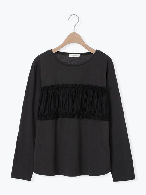 Samansa Mos2 blue「ビスチェドッキングカットソー」|Tシャツ・カットソー|