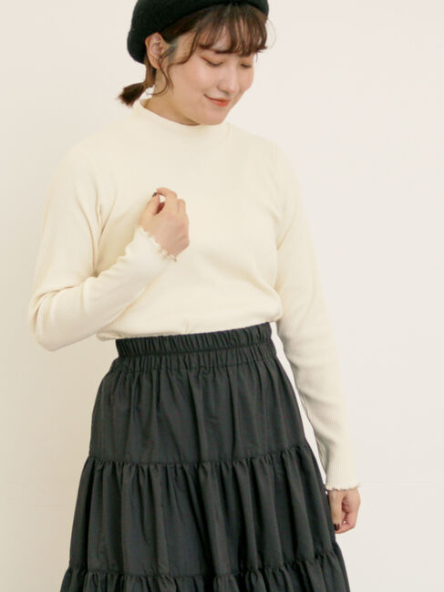 Samansa Mos2「リブハイネックインナー」|Tシャツ・カットソー|