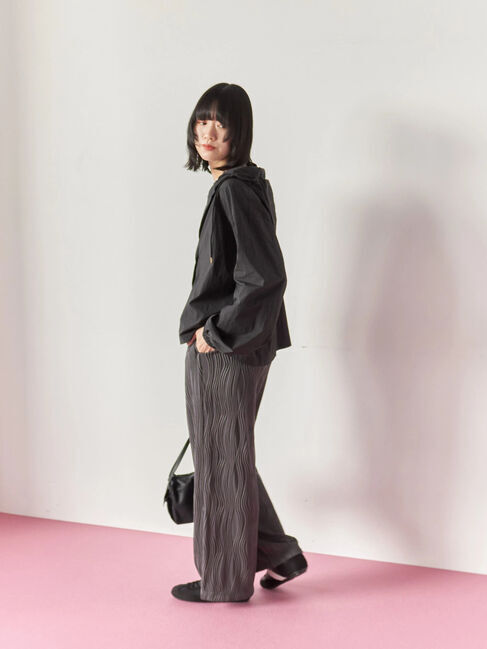 Samansa Mos2 blue「ウェーブカットパンツ」|その他|