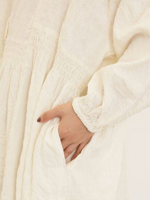 Samansa Mos2「シャーリング切替ふんわりチュニック」|シャツ・ブラウス|