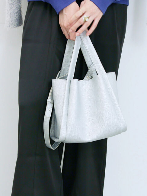 Samansa Mos2 blue「ポーチ付2WAYスクエアバッグ」|その他|