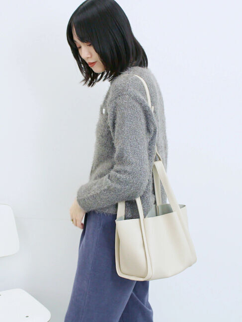 Samansa Mos2 blue「ポーチ付2WAYスクエアバッグ」|その他|