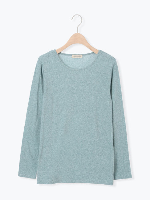 Samansa Mos2「【吸湿発熱】ベア天無地クルーネックインナー」|Tシャツ・カットソー|