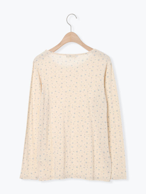 Samansa Mos2「【吸湿発熱】ベア天雪柄クルーネックインナー」|Tシャツ・カットソー|