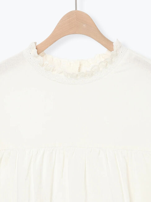 Samansa Mos2「レースシャーリング2WAYブラウス」|シャツ・ブラウス|