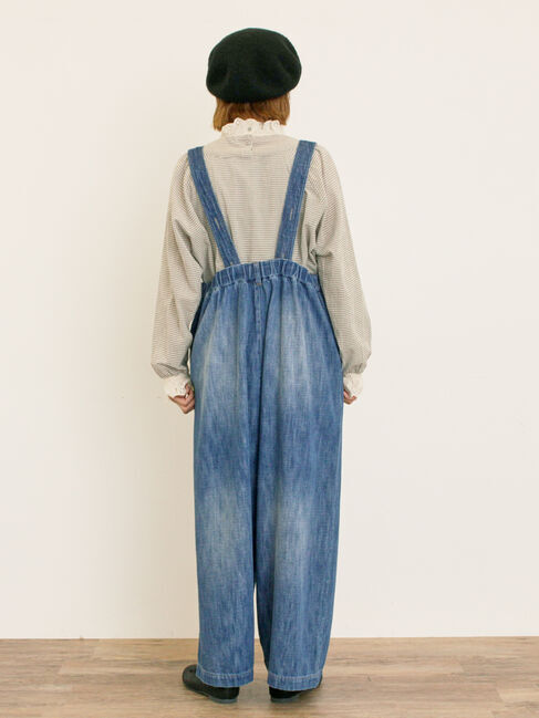 Samansa Mos2「デニム/ツイルサスペンダー付きパンツ」|その他|
