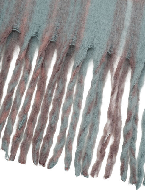 Samansa Mos2「【帯電防止/ウォッシャブル】太フリンジチェックマフラー」|その他|