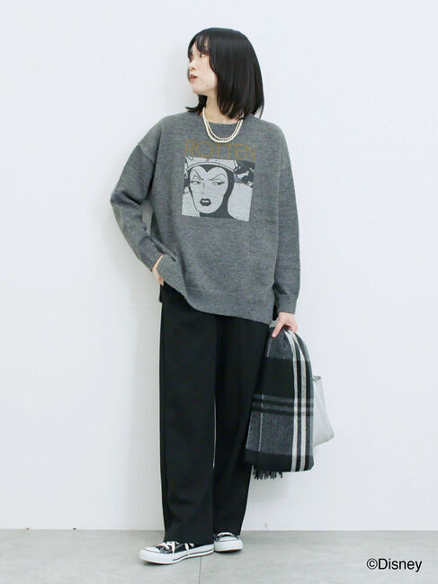 Samansa Mos2 blue「【Disney】ヴィランズ/ニット」|ニット・セーター|