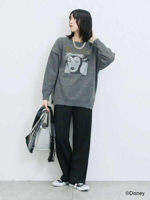 Samansa Mos2 blue「【Disney】ヴィランズ/ニット」|ニット・セーター|