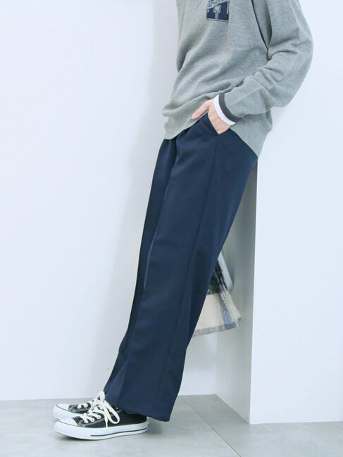 Samansa Mos2 blue「カチオン染めチェックパンツ」|その他|