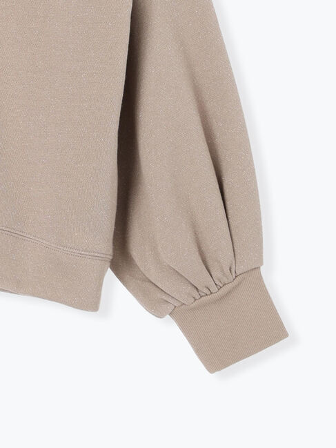 Samansa Mos2 blue「ラメ裏毛プルオーバー」|Tシャツ・カットソー|