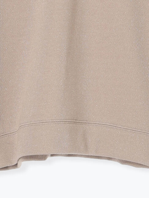 Samansa Mos2 blue「ラメ裏毛プルオーバー」|Tシャツ・カットソー|