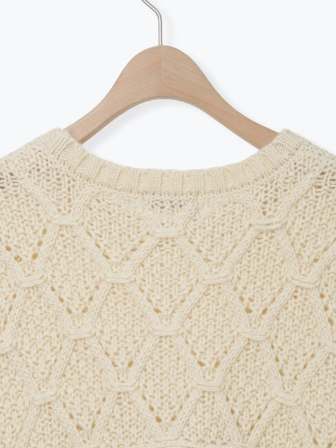 Samansa Mos2「【Fluffy Wool Blend】フリンジニットベスト」|ダウンベスト・ベスト|