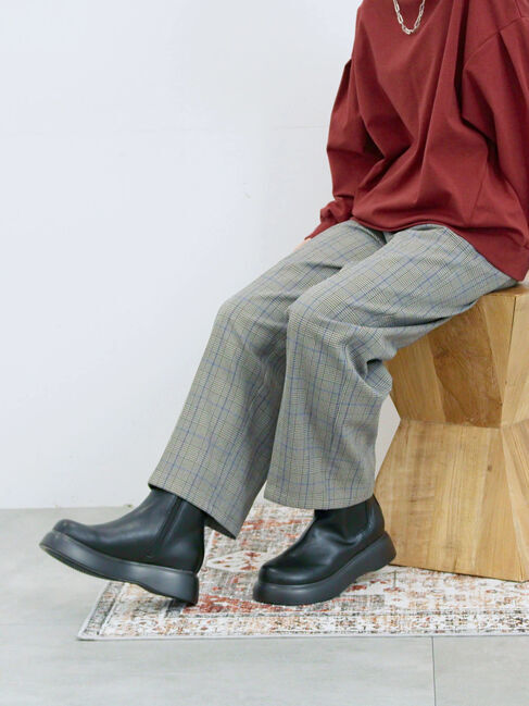 Samansa Mos2 blue「サイドゴアブーツ」|ショートブーツ|