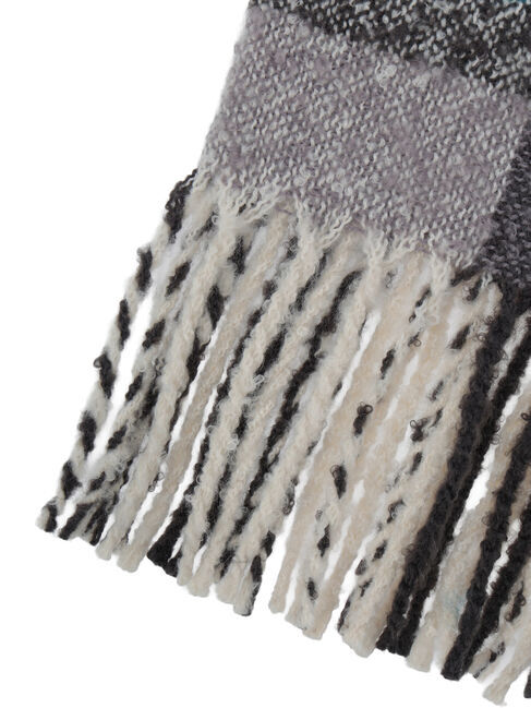 Samansa Mos2 blue「ブークレチェックマフラー」|その他|