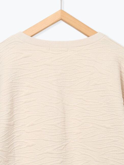 Samansa Mos2 blue「ジャガードダンボールプルオーバー」|Tシャツ・カットソー|