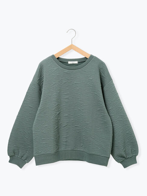 Samansa Mos2 blue「ジャガードダンボールプルオーバー」|Tシャツ・カットソー|