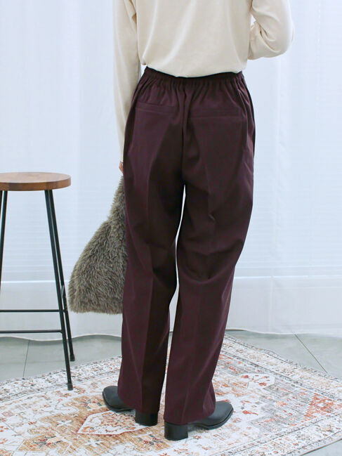 Samansa Mos2 blue「裏起毛ストレートパンツ」|その他|