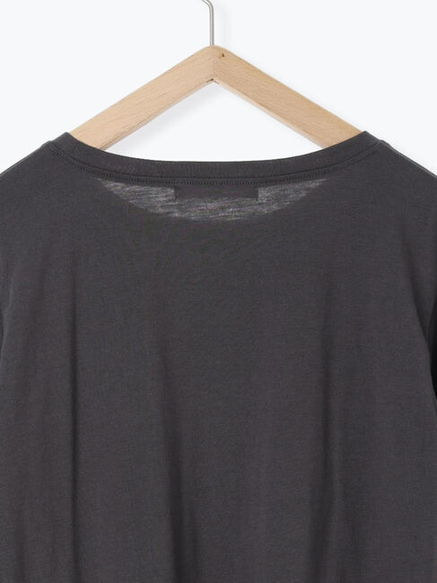 Samansa Mos2 blue「ワンポイント刺繍プルオーバー」|Tシャツ・カットソー|