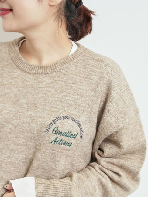 SM2「ロゴ刺繍ニットプルオーバー」|ニット・セーター|
