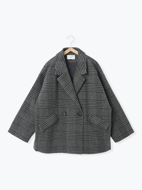 Samansa Mos2 blue「チェックテーラードジャケット」|その他|