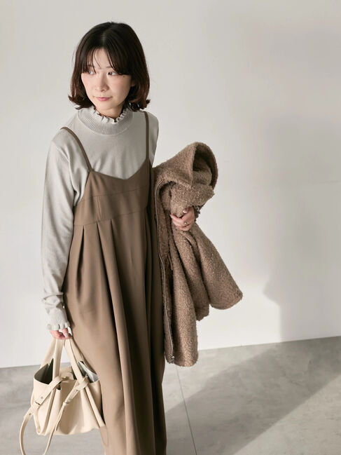 Samansa Mos2 blue「フリル衿ニットプルオーバー」|ニット・セーター|