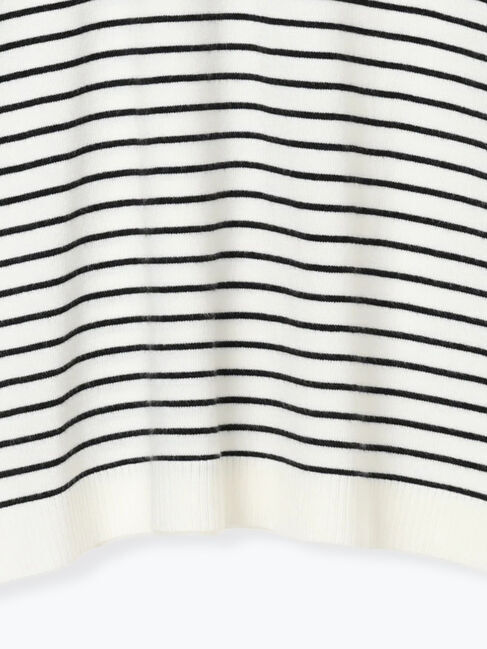 Samansa Mos2 blue「フリル衿ニットプルオーバー」|ニット・セーター|