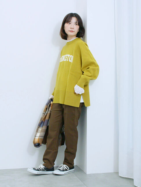 Samansa Mos2 blue「裏起毛ストレッチパンツ」|その他|