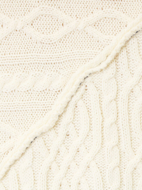 Samansa Mos2「ケーブルパッチワークステッチプルオーバー」|ニット・セーター|