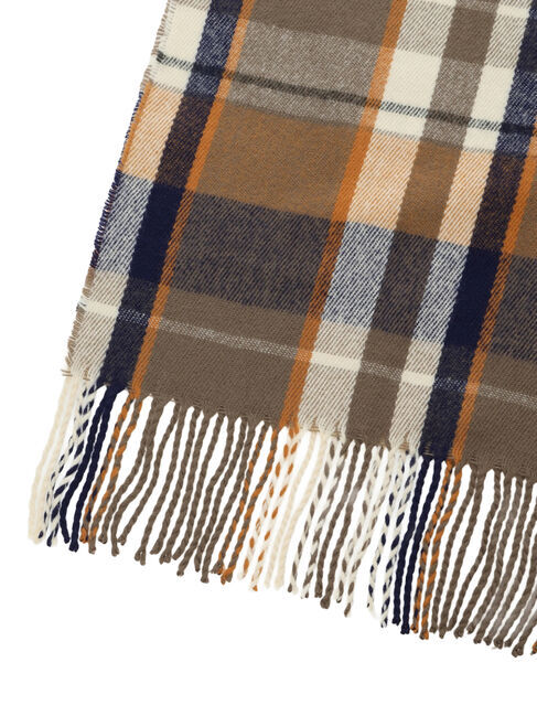 Samansa Mos2 blue「チェックマフラー」|その他|