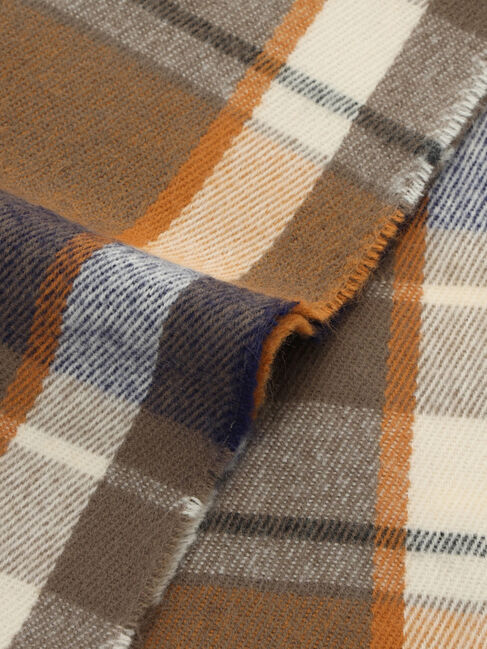 Samansa Mos2 blue「チェックマフラー」|その他|