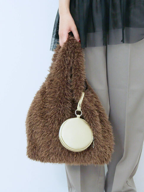 Samansa Mos2 blue「フェイクファーマルシェバッグ」|その他|