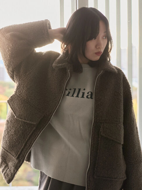 Samansa Mos2 blue「プードルブークレブルゾン」|その他|