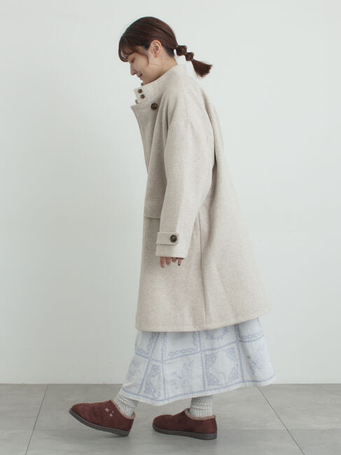 Samansa Mos2「ウールライクスタンドネックコート」|その他|