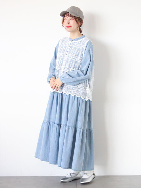 Samansa Mos2「裾スカラップレースベスト」|シャツ・ブラウス|