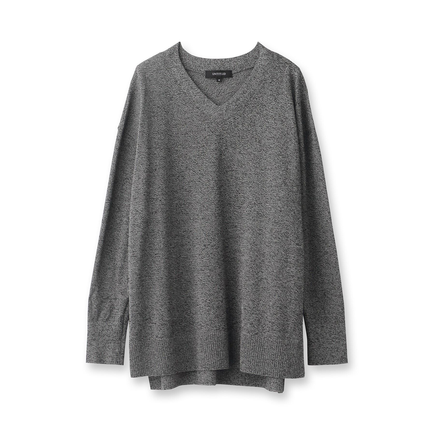 UNTITLED「【薄手/ゆったり/体型カバー】ドライレーヨン Vネックニット」|ニット・セーター|