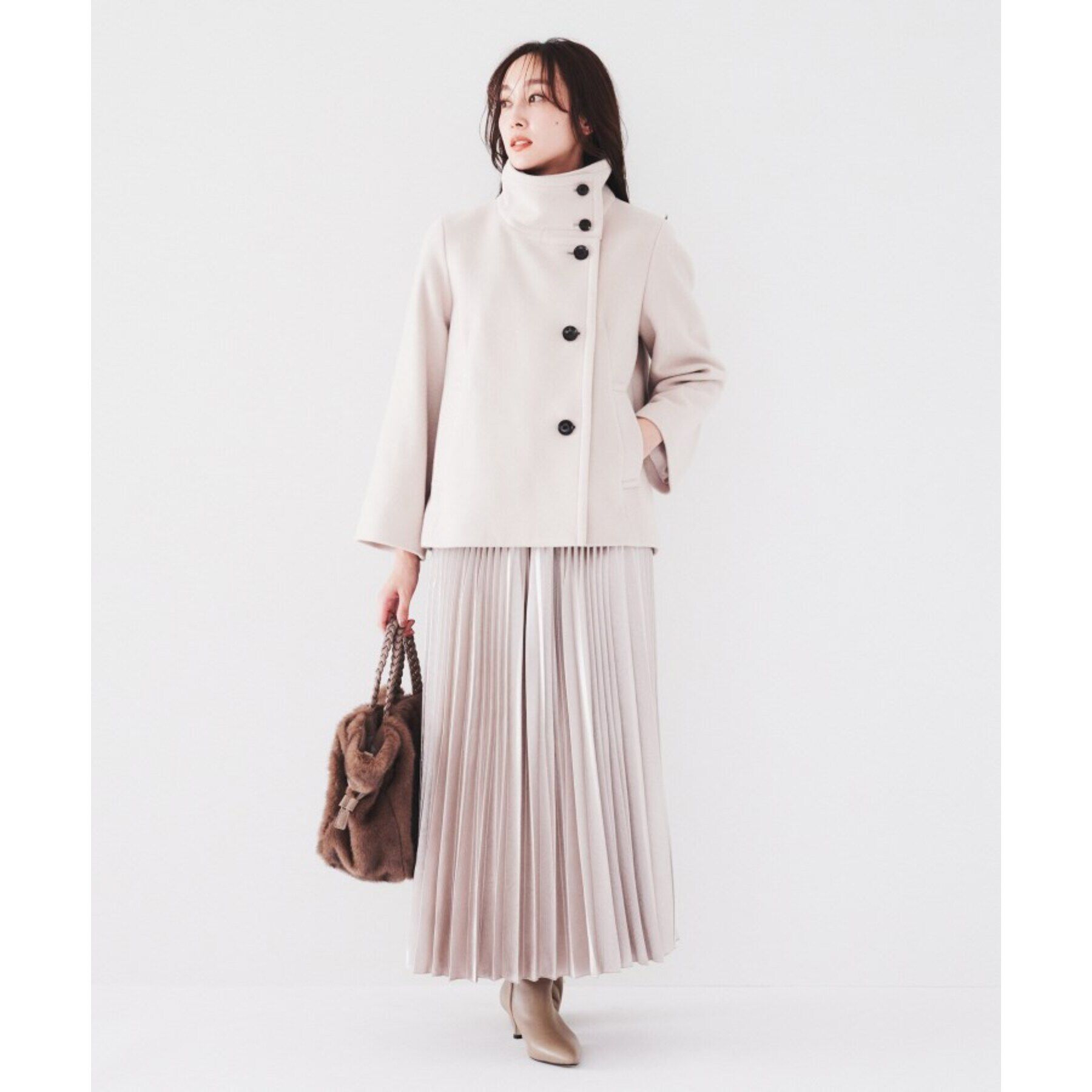 UNTITLED「【日本製】2WAYウールショートコート」|その他|