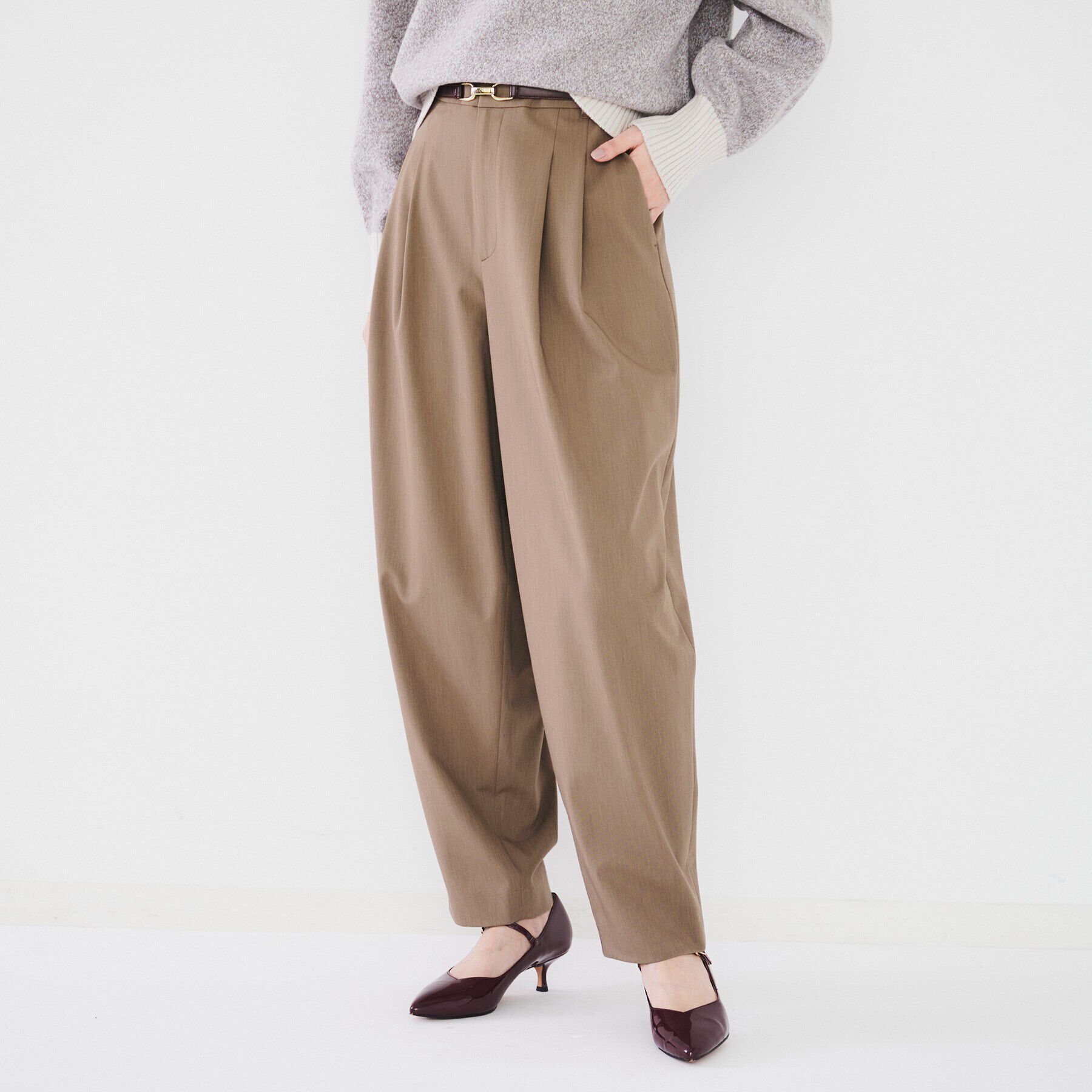 UNTITLED「【腰周りゆったり/日本製/洗える】2WAYストレッチカーブパンツ」|その他|