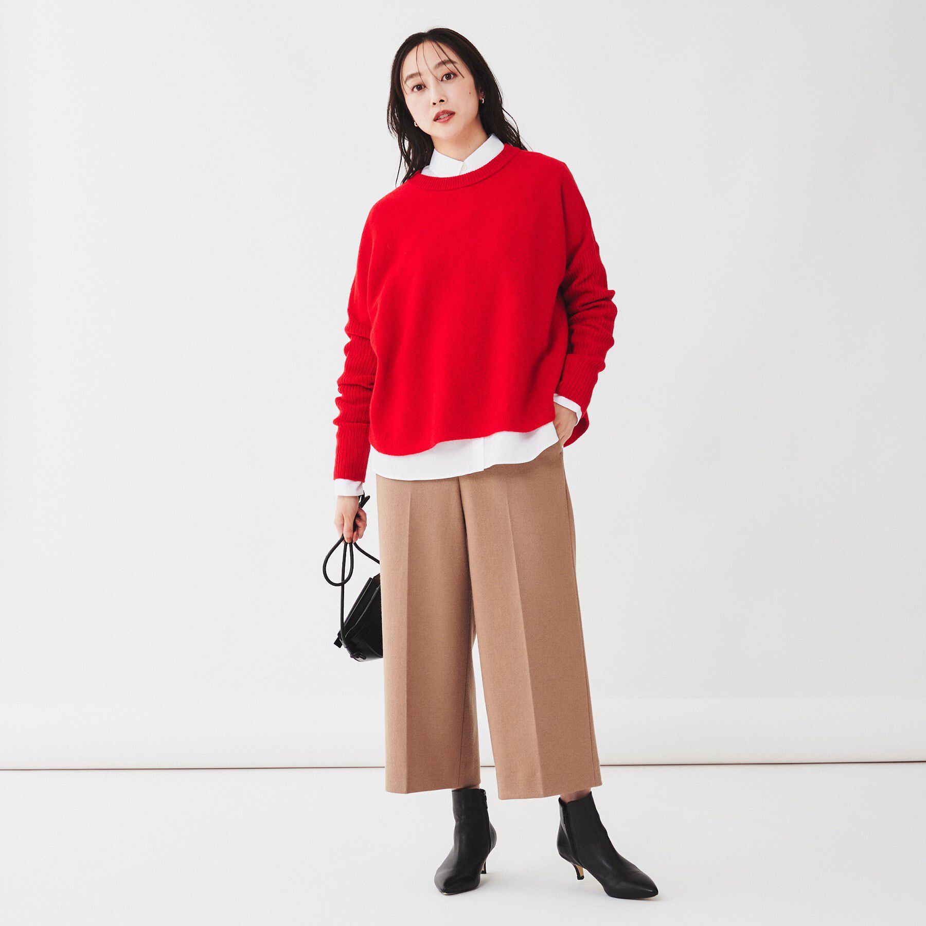 UNTITLED「ウールシルクカシミヤミックス ボートネックプルオーバーニット」|ニット・セーター|