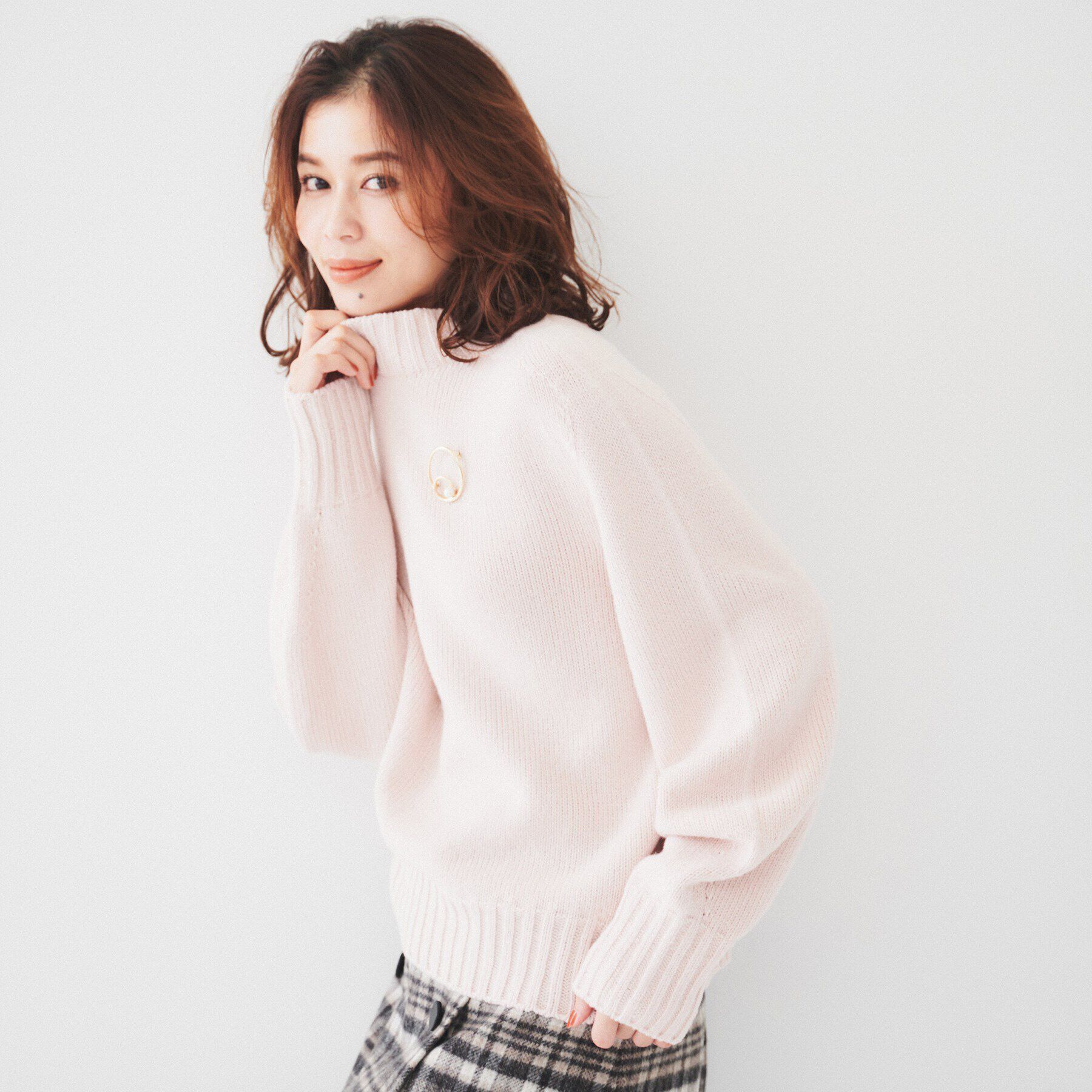 UNTITLED「【洗える】ミドルゲージ モックネックニット」|ニット・セーター|